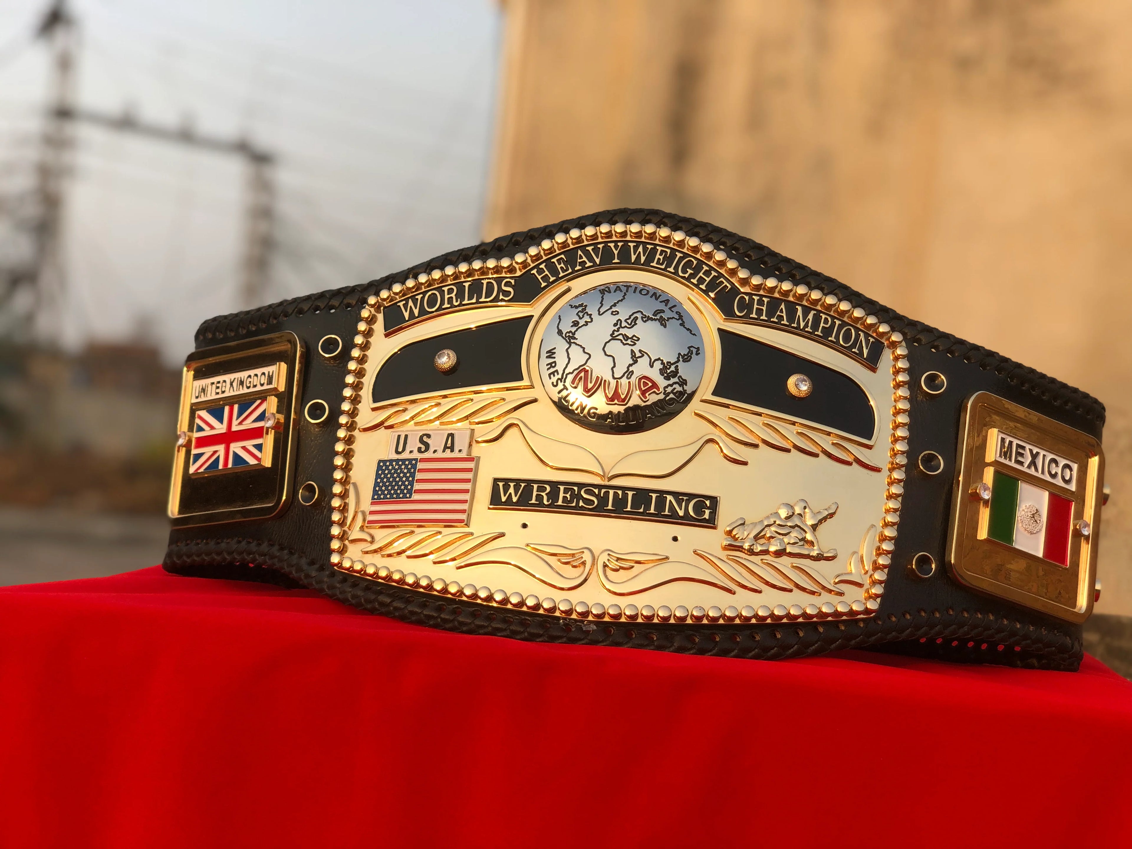 NWA Premium Domed Globe CNC Championship Belt