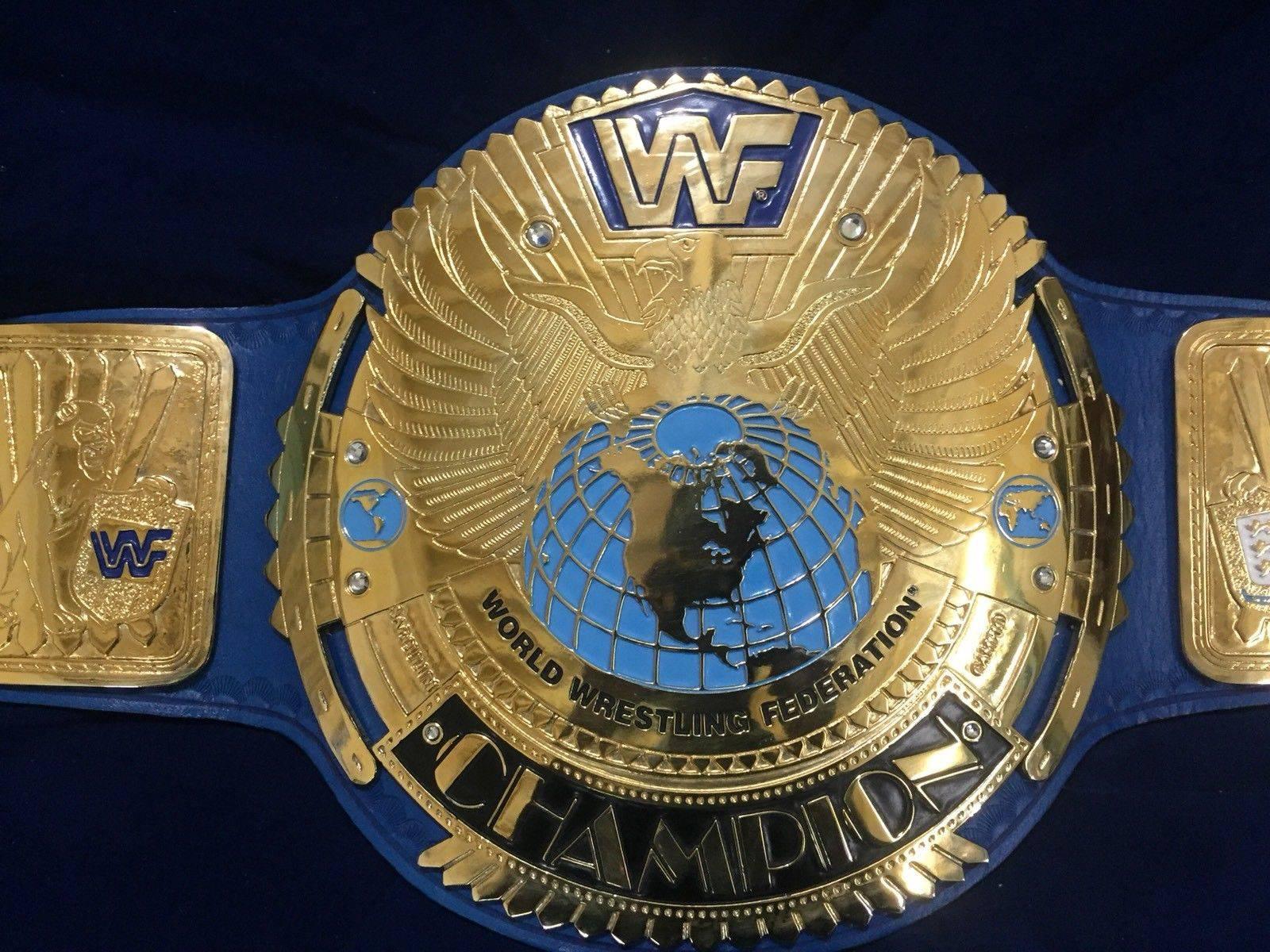 WWF Big Eagle Attitude Era 24K Gold Championship Title Belt