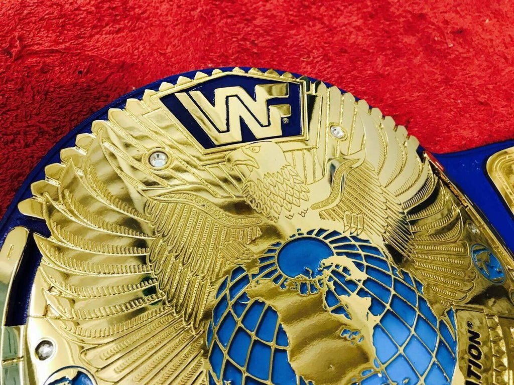 WWF Big Eagle Attitude Era 24K Gold Championship Title Belt